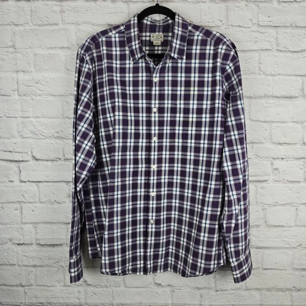 J Crew Tailored Fit Washed Long Sleeve Button Front Casual Shirt.‎ Men's XL